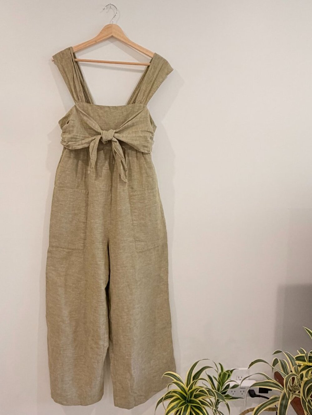 Madewell Linen/Cotton Romper w Pockets